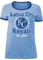 Kansas City Royals Womens Ringer T-Shirt - Light Blue