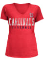 St Louis Cardinals Womens Triblend T-Shirt - Red