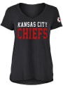 Kansas City Chiefs Womens New Era Rayon T-Shirt - Black