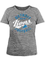 Detroit Lions Womens Space Dye T-Shirt - Black