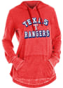 Texas Rangers Womens Burnout Wash Hooded Sweatshirt - Red