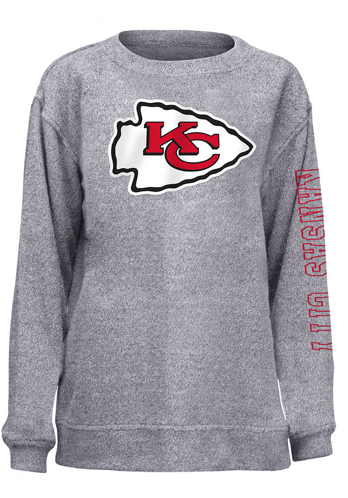 New Era Women's Kansas City Chiefs Color Block Grey T-Shirt