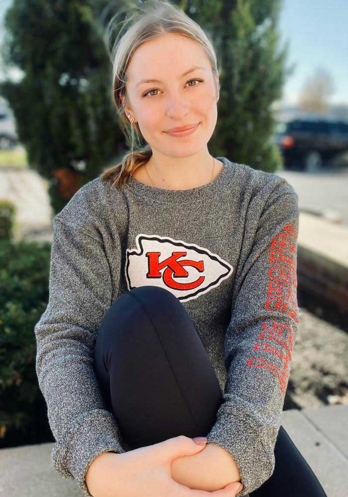 Rally House - Stay warm and comfortable with this Women's KC Chiefs Chiefs  Crew Sweatshirt! . . . #rallyhouse #shoprallyhouse #showyourcolors  #shoplocal #rallyboardwalk #chiefs #kcchiefs #kansascity #chiefskingdom  #redkingdom #LACvKC #homegame