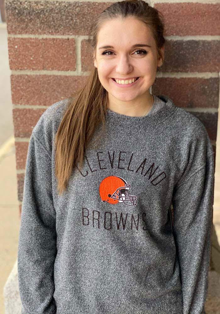 Cleveland Browns New Era Crew Sweatshirt Womens HEATHERGREY