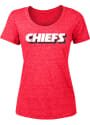 Kansas City Chiefs Womens New Era Stacked Font T-Shirt -
