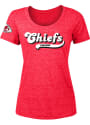 Kansas City Chiefs Womens Groovy Script T-Shirt -