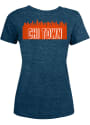 Chicago Bears Womens Skyline T-Shirt - Navy Blue
