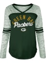 Green Bay Packers Womens Contrast Space Dye T-Shirt - Green