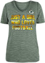 Green Bay Packers Womens Space Dye T-Shirt - Green