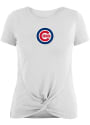 Chicago Cubs Womens Front Twist T-Shirt - White