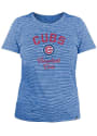 Chicago Cubs Womens Space Dye T-Shirt - Blue