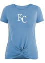 Kansas City Royals Womens Front Twist T-Shirt - Light Blue