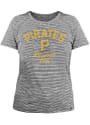 Pittsburgh Pirates Womens Space Dye T-Shirt - Black
