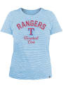Texas Rangers Womens Space Dye T-Shirt - Light Blue