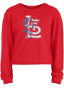 St Louis Cardinals Womens Brushed T-Shirt - Red