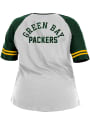 Green Bay Packers Womens Lace Up T-Shirt - Green