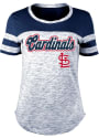 St Louis Cardinals Womens Space Dye T-Shirt - Navy Blue