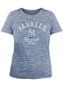 New York Yankees Womens Space Dye T-Shirt - Navy Blue