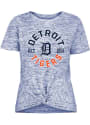 Detroit Tigers Womens Novelty T-Shirt - Navy Blue