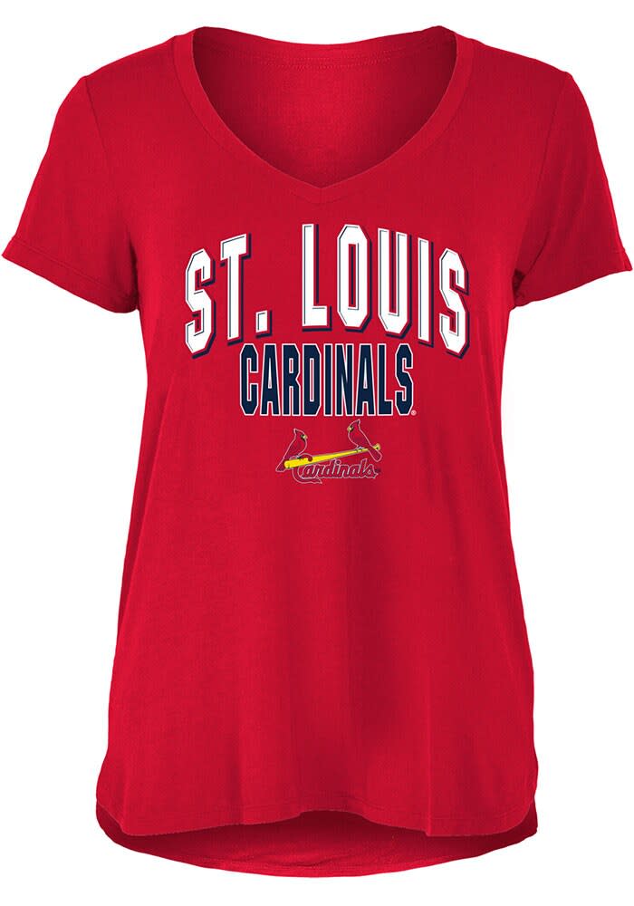 New Era St Louis Cardinals Womens NAVY Curved T-Shirt - 88885640