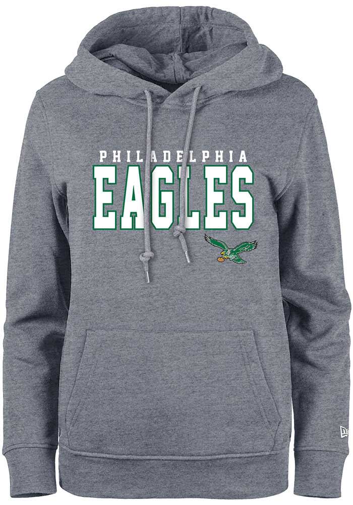 New Era Philadelphia Eagles Womens GREY Gameday Detail Hoodie