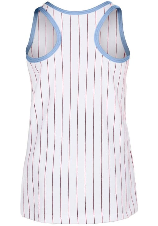 New Era Philadelphia Phillies Girls White Wordmark Heart Coop Short Sleeve Tank Top