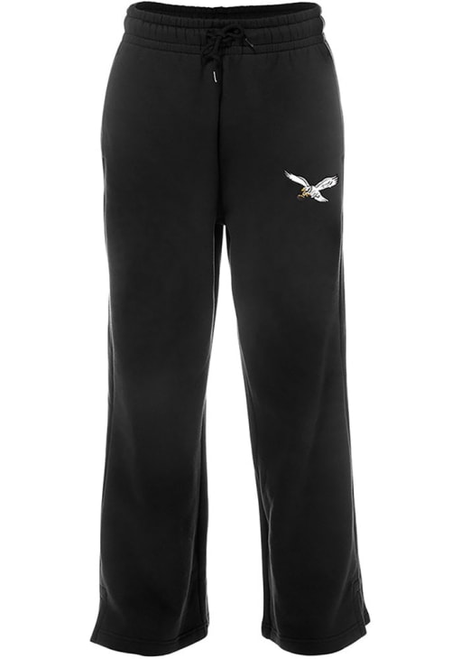 New Era Philadelphia Eagles Womens Wide Leg Black Sweatpants