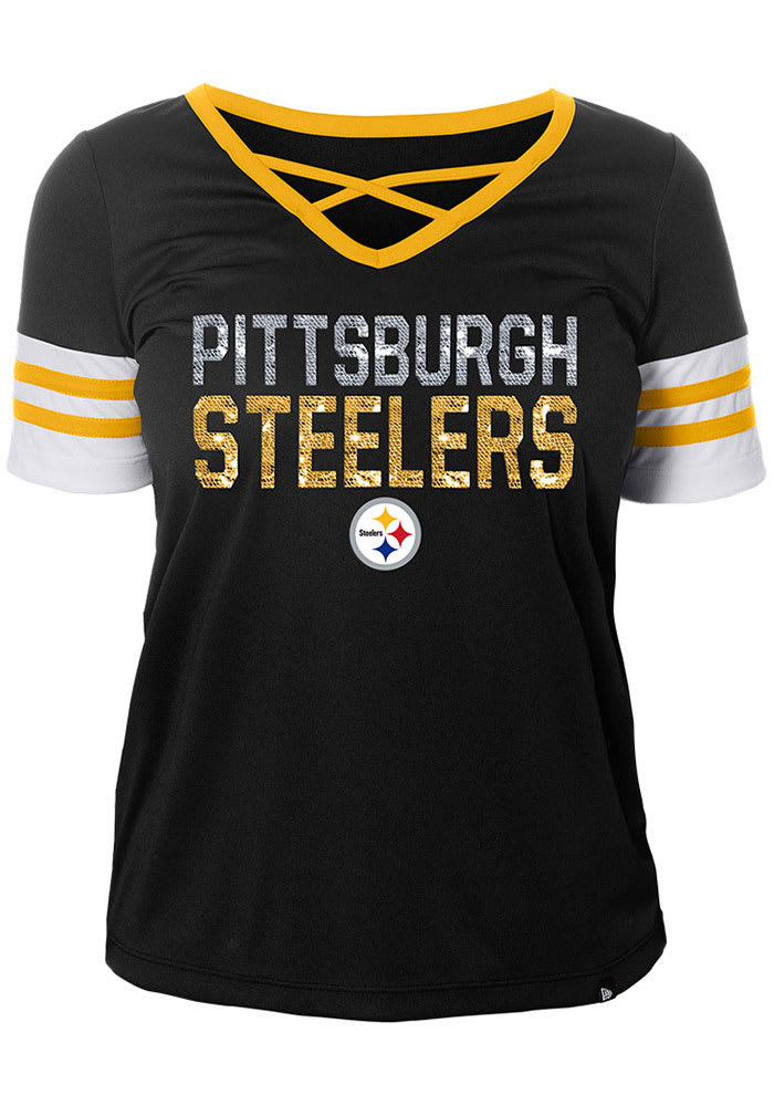 Pittsburgh Steelers Womens New Era Active Fashion Football Jersey BLACK