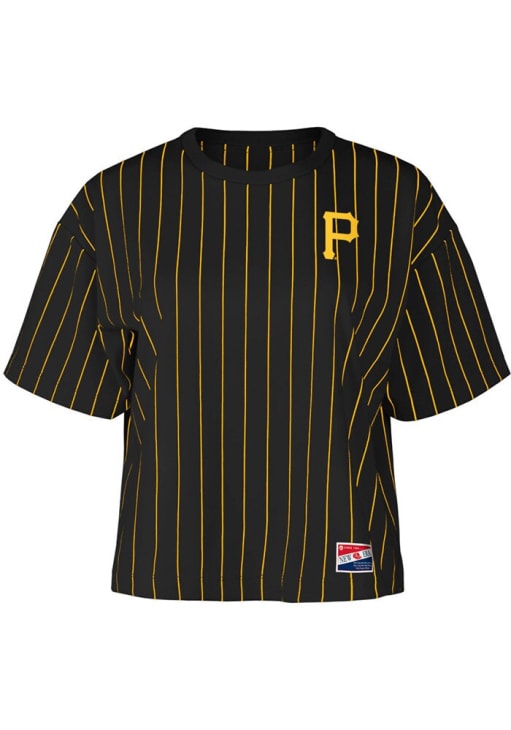 New Era Pittsburgh Pirates Womens Black Crop Short Sleeve T-Shirt