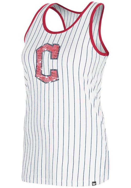 New Era Cleveland Guardians Womens Navy Blue Racerback Tank Top