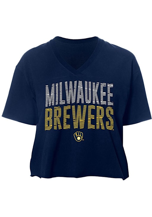 New Era Milwaukee Brewers Womens NAVY Gameday T-Shirt 88887297