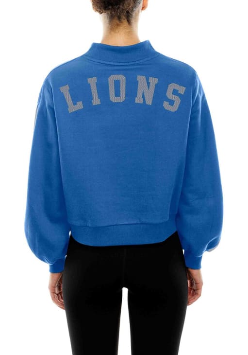 New Era Detroit Lions Womens Blue Sport Crew Sweatshirt