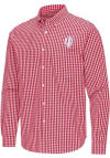 Main image for Mens Indiana Hoosiers Red Antigua Ellis Long Sleeve Dress Shirt