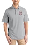 Main image for Mens Indiana Hoosiers Grey Cutter and Buck 2025 CFP National Champions Virtue Eco Pique Short Slee..