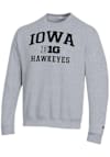 Main image for Mens Iowa Hawkeyes Grey Champion Big Ten Powerblend Crew Sweatshirt