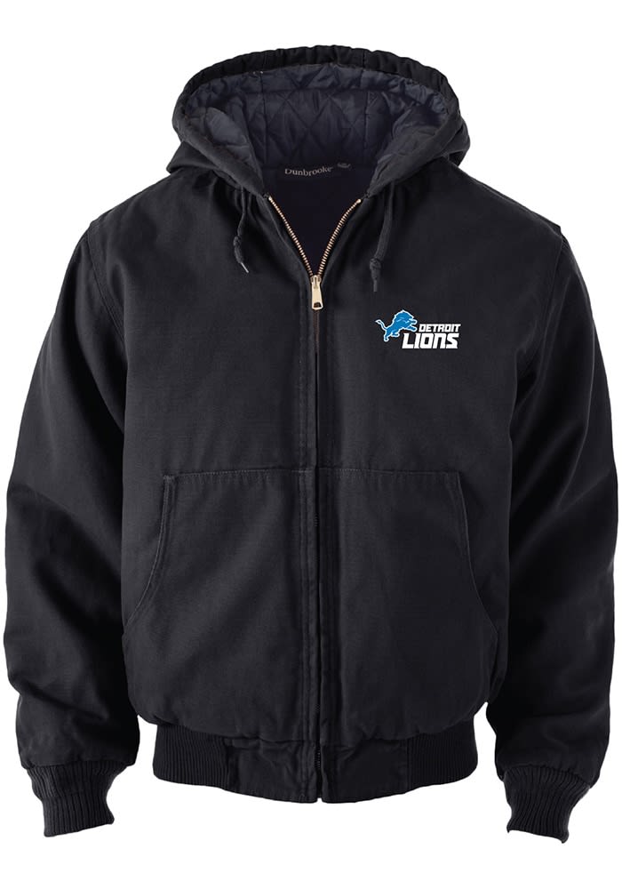 Dunbrooke Detroit Lions Mens BLACK Dakota Heavyweight Jacket - 8920105