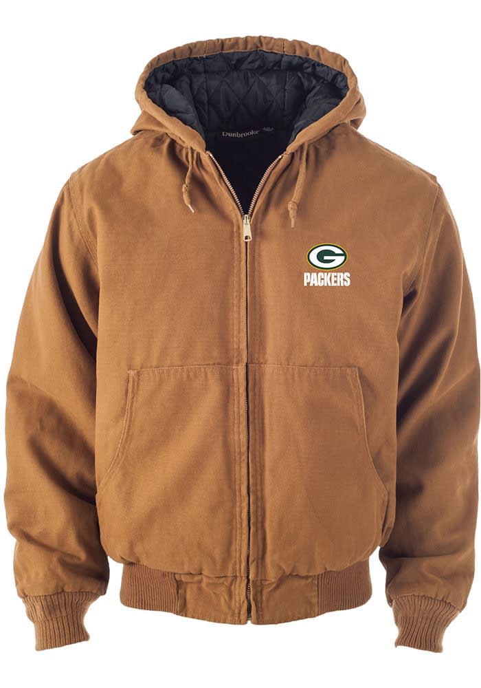 Dunbrooke Green Bay Packers Mens Brown Dakota Heavyweight Jacket