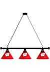 Main image for Black Wisconsin Badgers 3 Shade Billiard Lamp