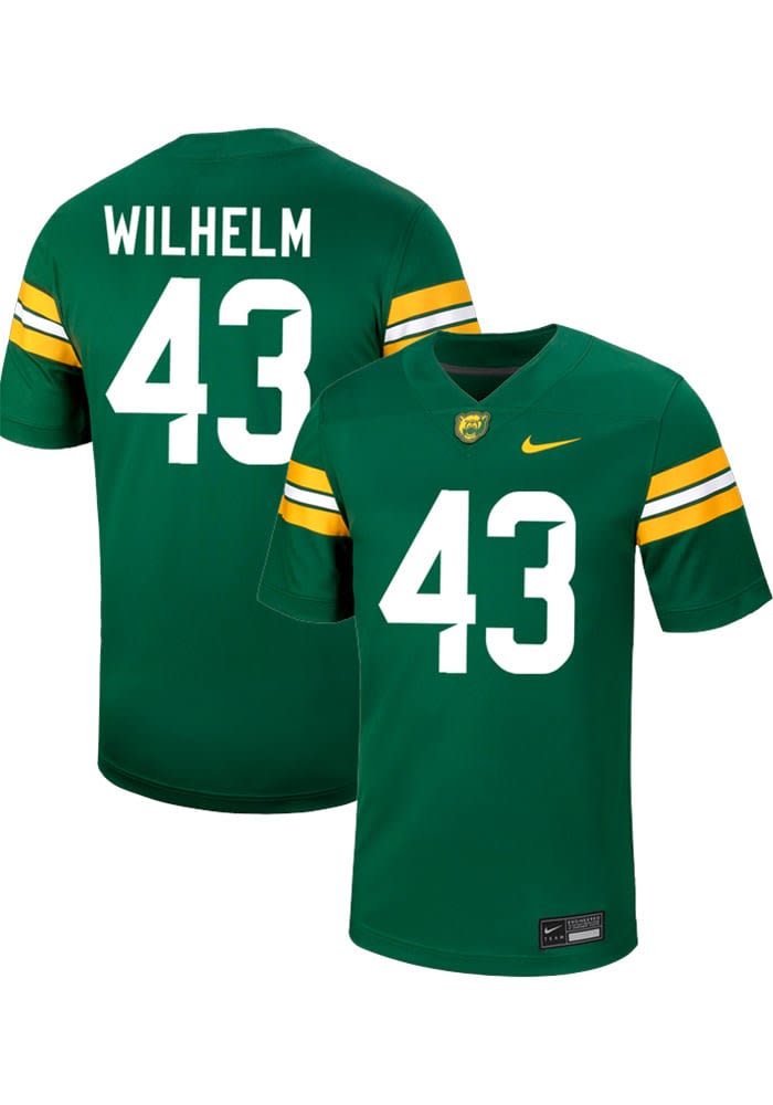 【L】NIKE ベイラー BAYLOR BEARS GAME アメフト ジャージ Brody Wilhelm Baylor Bears GREEN NIL Game Jersey - 8952642