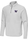 Main image for Mens Washington Huskies Ash Antigua Step Up Qtr Zip Pullover