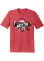 Made In Detroit Heather Red Greetings From Motor City Short Sleeve T-Shirt