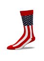 Americana Mens Red American Flag Crew Socks