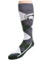 Michigan State Spartans Argyle Zoom Argyle Socks - Grey