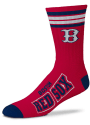 Boston Red Sox Youth 4 Stripe Duece Crew Socks - Red
