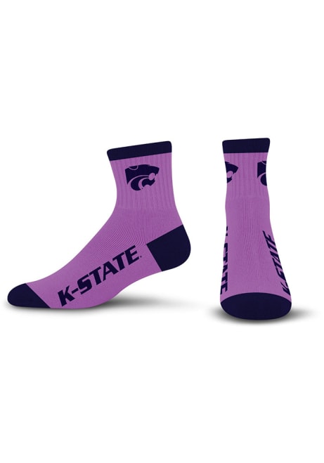 Logo K-State Wildcats Mens Quarter Socks