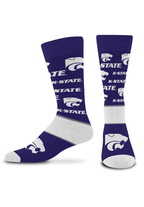 End to End K-State Wildcats Mens Dress Socks - Purple