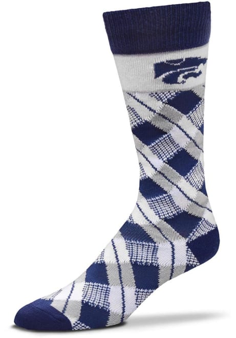 Plaid K-State Wildcats Mens Argyle Socks