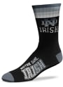Notre Dame Fighting Irish Platinum Deuce Crew Socks - Black