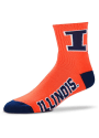 Illinois Fighting Illini Team Color Quarter Socks - Orange