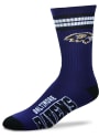 Baltimore Ravens 4 Stripe Deuce Crew Socks - Purple